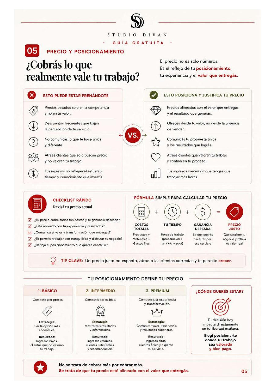 Precio y posicionamiento
